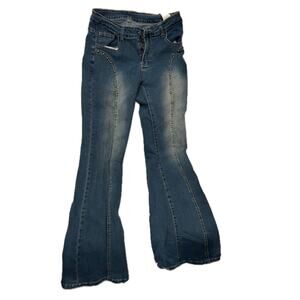 Shein Mid Rise Tapered Wide Leg Flared Jeans Womans 30x29